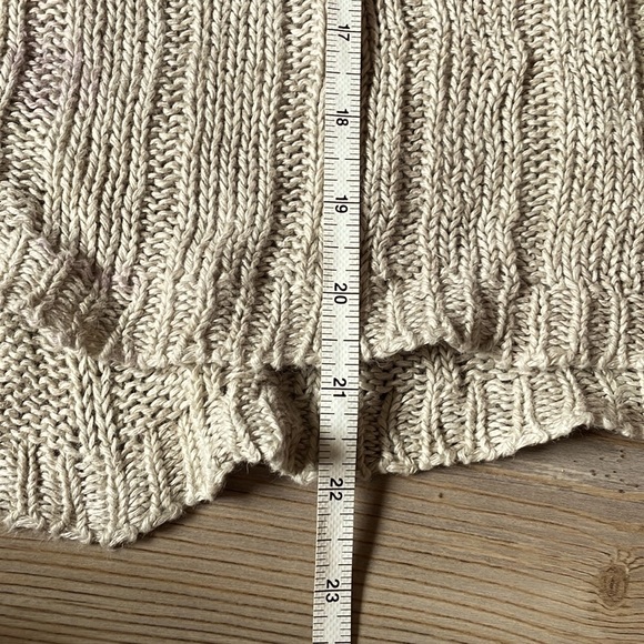 J. Crew Short Puff sleeved Linen sweater Beige Women’s L Neutral - Picture 7 of 8